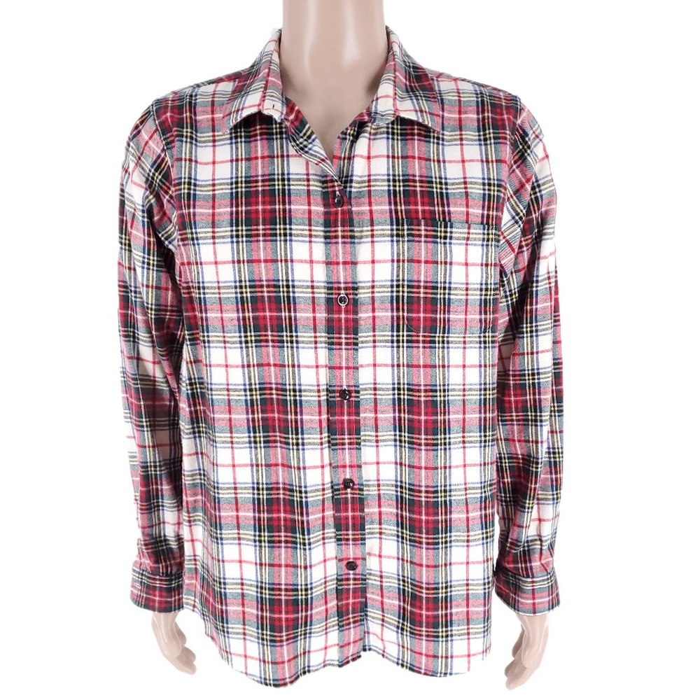 L.L. Bean Men Button Shirt Relaxed Fit Check Long Sleeves Multicolor Size XL